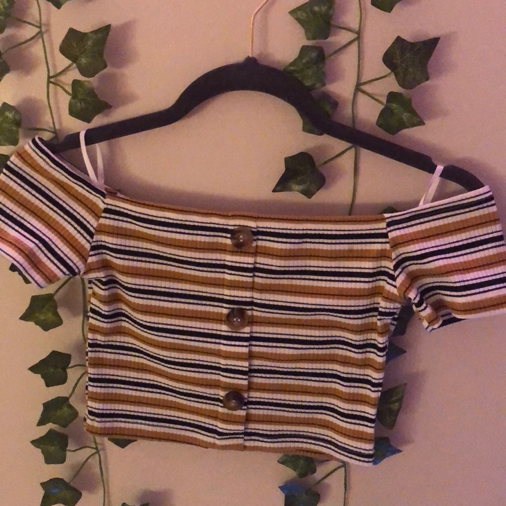 Shien off the shoulder crop top